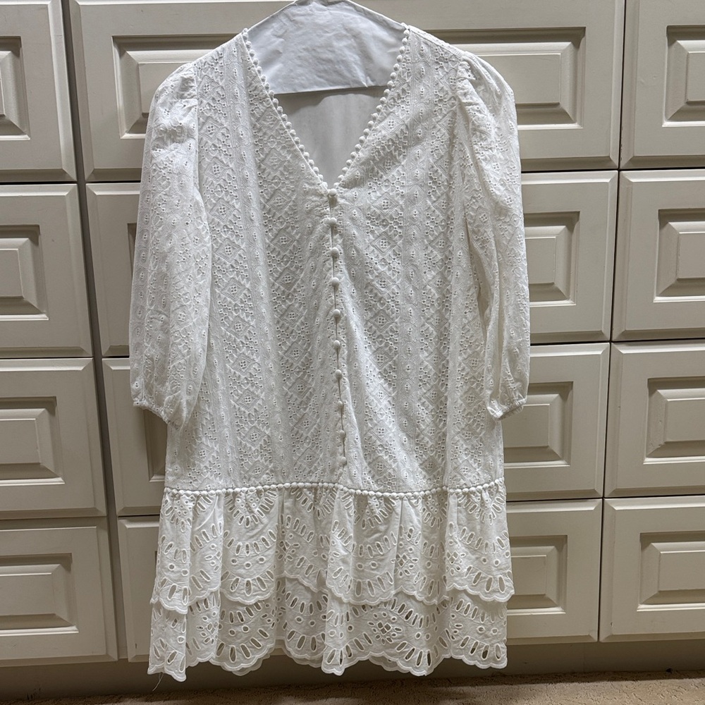 Petite Studio White Lace Mini Dress